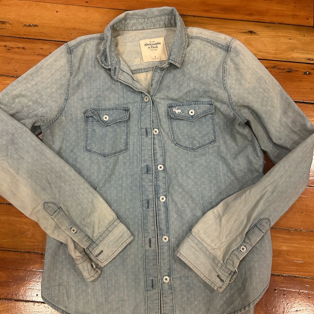 Abercrombie & Fitch Light Blue Denim Shirt
